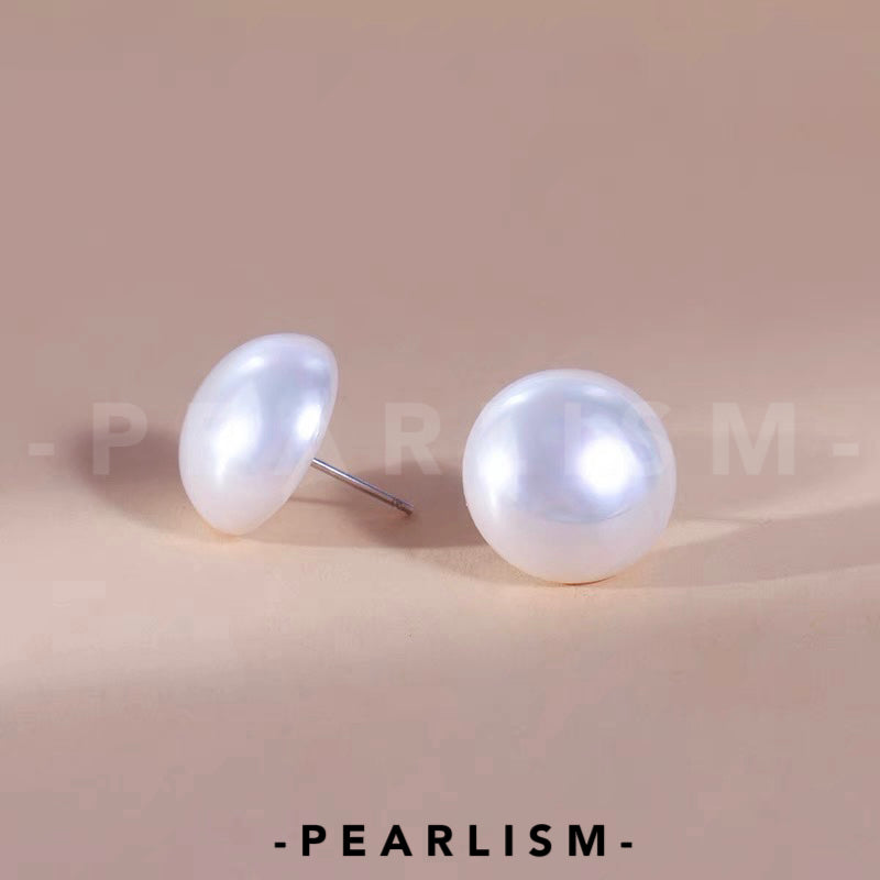 【Pearlism】Freshwater Round Shape Pearl Earring Fashion Design