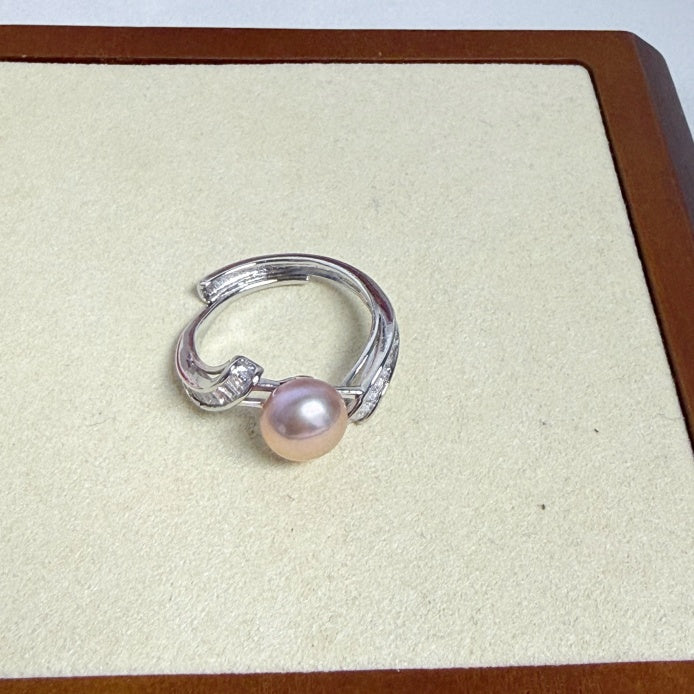 Pearl Ring  with  Freshwater Edison pearl gift  (1 pearls) [Open in live]｜Freshwater Pearl  Ring Adjustable Size