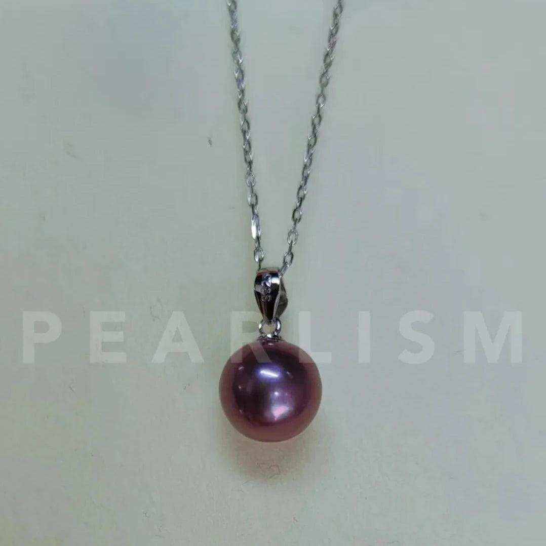 New Sale Simple Desigh Purple Pearl Necklace 9-10mm （Flash Sale)）【Pearlism】