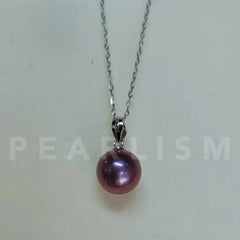 New Sale Simple Desigh Purple Pearl Necklace 9-10mm （Flash Sale)）【Pearlism】