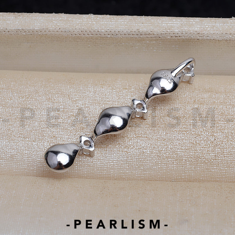 【Pearlism】Fashion Pendant 925 Sterling Silver Pearl Accessories 10-12mm (Pearls Not Included)