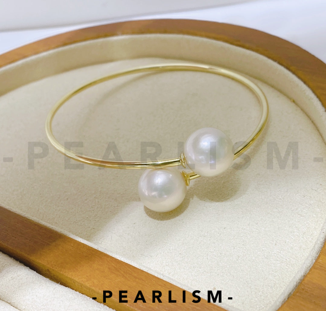 【Pearlism】Double Pearl Bangle Accessories 12mm(Pearls Not Included)