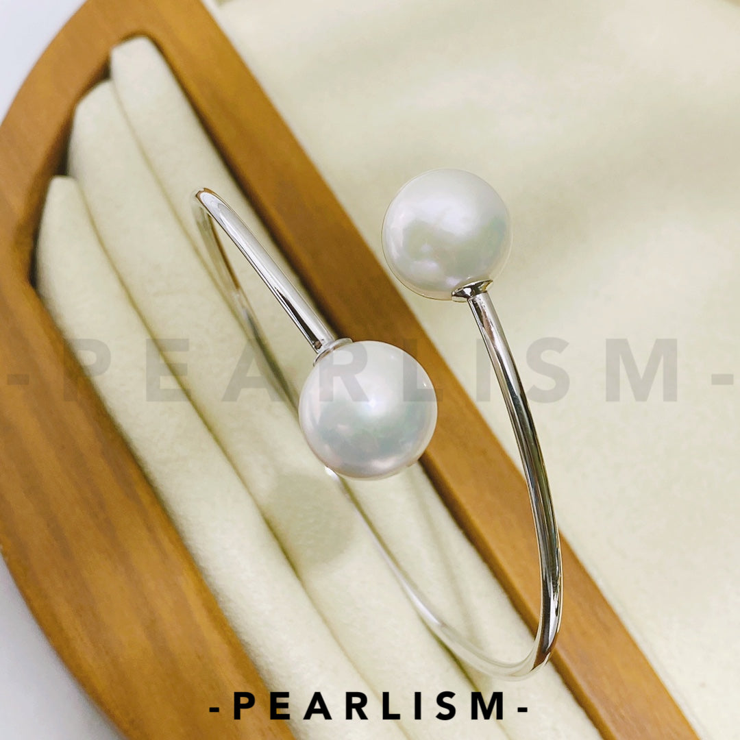 【Pearlism】Double Pearl Bangle Accessories 12mm(Pearls Not Included)