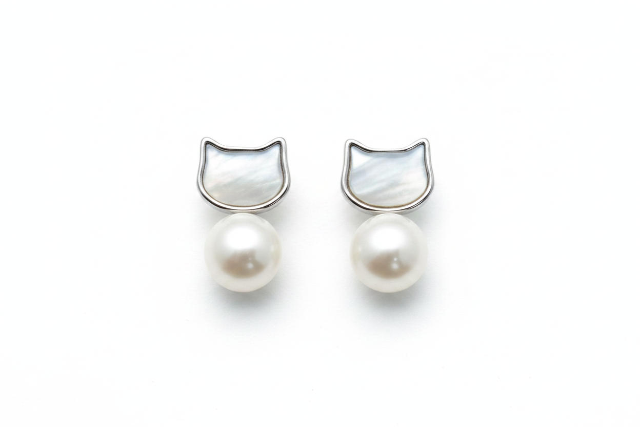 Pearl Earrings  with  Freshwater pearl gift  (20 pearls) [Open in live]｜Freshwater  Pearl  Earrings