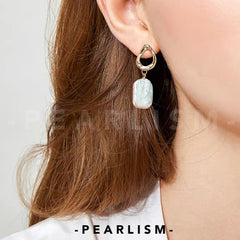 【Pearlism】Freshwater Baroque Pearl Vintage Earrings