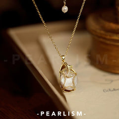 【Pearlism】Freshwater UFO Shape Pearl Trendy Design Pendant